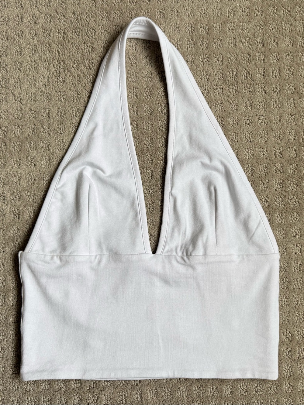 Cotton On White Halter Neck Crop Top